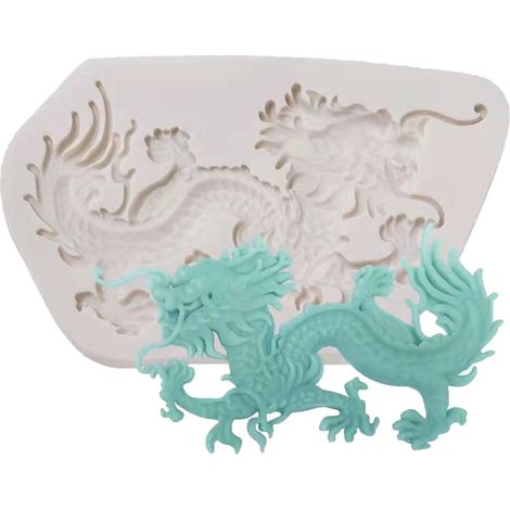 Moule À Dragon - Moule En Silicone Pour Pâtisserie - Pour Décoration De Gâteaux Et Cupcakes - 3 Pièces (1/5)