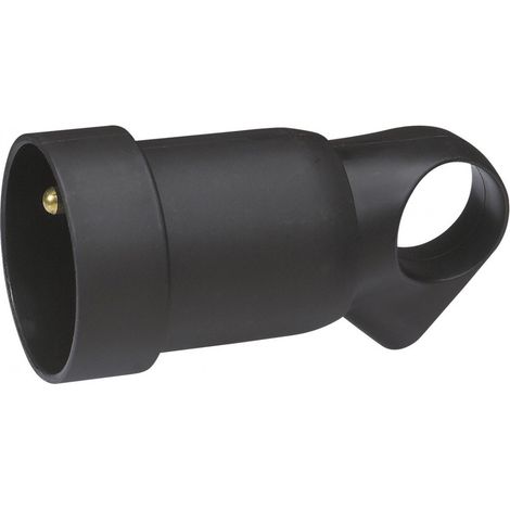 Plastiksteckdose mit Ring 2p+t 16 A weiblich schwarz