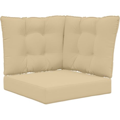 Maison Exclusive - Sofakissen für draußen 3 pcs Beige Polyester