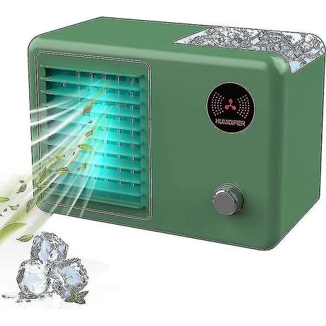 Ventilateur rafraîchisseur d'air personnel, climatiseur portable sans fil de 2000 mAh avec 3 vitesses, rechargeable (1/4)