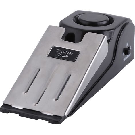 Portable Security Home Wedge Shaped Door Stop Block Alarm Blocking Stopper 100 dB