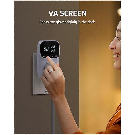 Digitaler Temperaturregler, 15 A/1800 W Thermostat, Netzstecker, -40 °F bis 210 °F, zyklischer Timer/Countdown, für Inkubator (US-Stecker). (1/5)