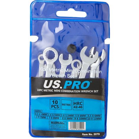 Lot de 10 mini clés mixtes métriques 4-11 mm Chromé (1/5)