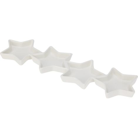 Plateau à snacks en forme d'étoiles, 30 x 9 cm