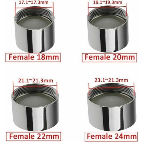 Aérateur de robinet de rechange femelle pour robinet d'évier de cuisine ou de salle de bain (NPT femelle 20 mm) (1/3)