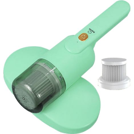 Aspirateur portable UV pour matelas à double action, anti-acariens, avec filtre, pour la maison et la chambre, couleur verte. (1/5)