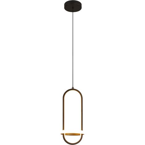 21W LED Negro: Lámpara colgante, regulable, 15 cm x 15 cm x 35 cm, Negro, para sala de estar y comedor (1/5)