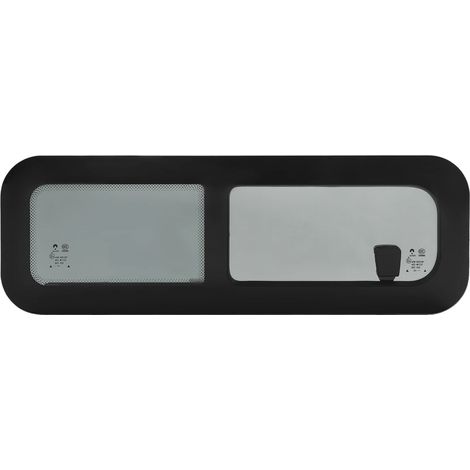 Wohnmobilfenster, robustes Sicherheitsglas, einfache Klebemontage, schwarz (1/2)
