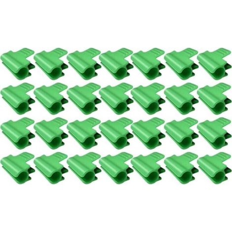 Lot of 40 garden greenhouse clips, perfect for seasonal plant support and anti-bird nets.