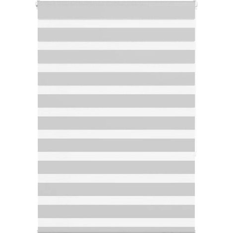 Doppelrollo Hellgrau 115x150 cm Stoffbreite 110,9 cm Polyester