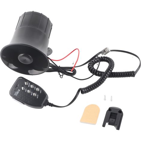 Klaxon Universel Voiture 12V - 6 Sons, 120dB - Avertisseur d'Urgence Sirène pour Véhicule Pompier (1/5)