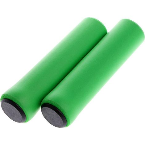 Poignées de vélo en silicone antidérapantes vertes (1/4)