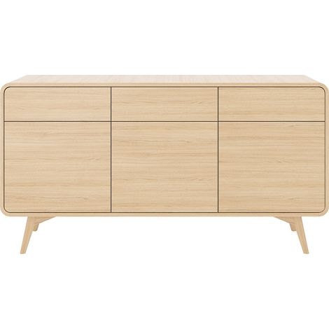 Buffet avec 3 portes et 3 tiroirs - Naturel - JALEMO (1/3)