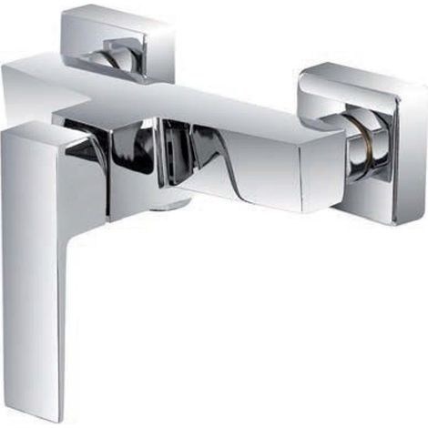 Miscelatore doccia esterno cromato in ottone serie Kubo (1/4)