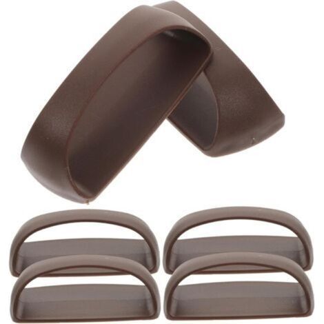 Lot de 6 poignées de porte autocollantes sans perçage nécessaire Alliage d'aluminium Couleur marron (1/5)