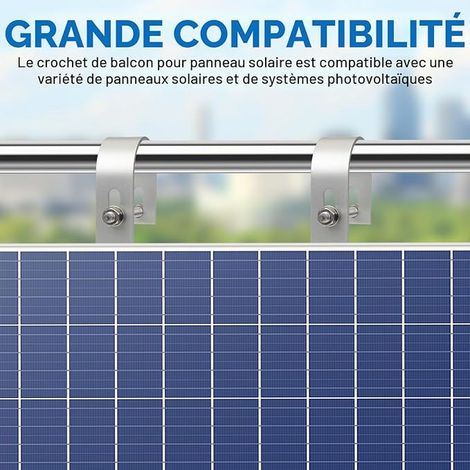 Solar Panel Brackets Stainless Steel Balustrade Hook for Solar Panel Mounting for Balcony Solar (1/3)
