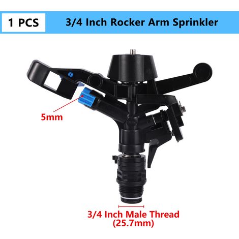 Arroseur à impact rotatif automatique à 360 degrés -4551/2"3/4" pour pelouse, réglable, à bascule et à rotation agricole (1/5)