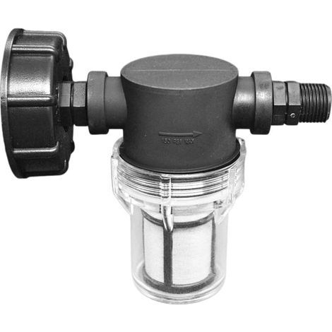 Robinet Raccord Cuve 1000 L, Articulation de Tuyau de Jardin pour Collecteurs d'eau de Pluie avec Fonction de Filtre,S60x6 Adaptateur De Réservoir d'eau IBC (1/2'' Fil extérieur) (1/4)