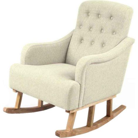 Sillón mecedora crema elegante muebles cm 62 x 65 x 85 h (1/2)