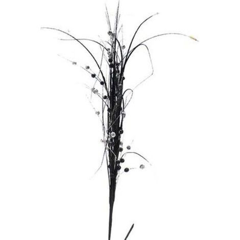 Ramo natalizio con sfere 82 cm - colore nero - decorazione addobbo natale