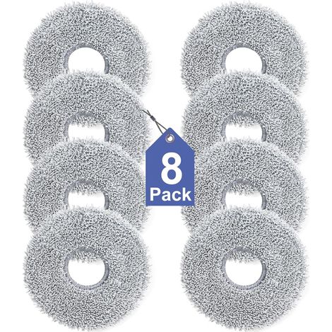 8 paños de fregona reutilizables y lavables para Dreame L10s L20 X40 L40 X50 Pro Xiaomi X20 Pro Max Ecovacs T30 OMNI (1/5)