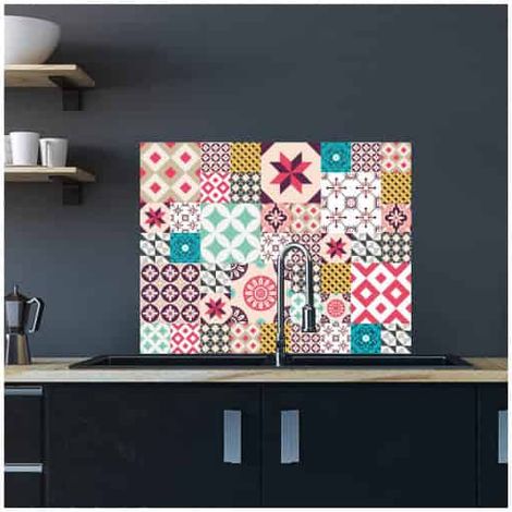 Crédence cuisine adhésive autocollante CRAZYCOLOR - 90 x 70 cm – Idéal fond de hotte