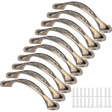 Poignée de porte moderne 10 cm pour meuble ou tiroir, en alliage (1/5)