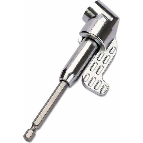 Accessorio per cacciavite ad angolo retto, 105°, gambo esagonale da 1/4", per trapano elettrico e chiave manuale, accessorio fai-da-te per serrature. (1/4)
