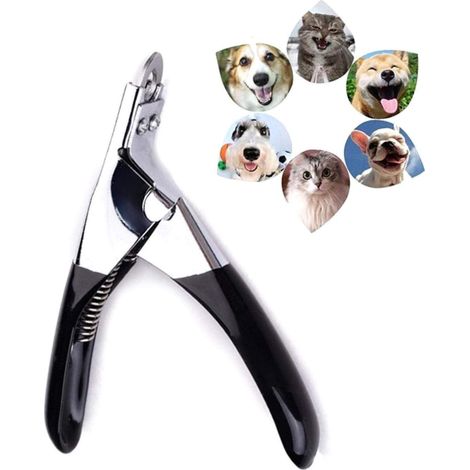 Coupe-ongles professionnel pour chien et chat, ciseaux à griffes en acier inoxydable avec lime à ongles pour chiots, chatons, lapins (1/5)