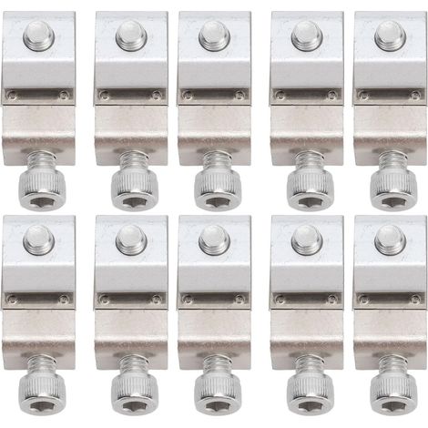 Cosse De Mise à la Terre Solaire Standard, Pinces De Fil De Terre pour Panneau Solaire, Accessoires De Support De Module Solaire 10 Pièces (1/5)