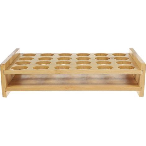 Hölzerner Schnapsglashalter, Serviertablett für Whisky und Brandy – 25,70 x 16,10 x 6,50 cm (1/4)