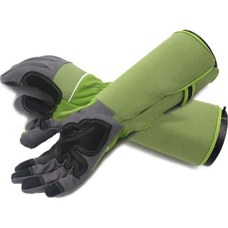 Gants de jardinage, gants anti-épines roses, gants anti-épines extra longs, vert (1/5)