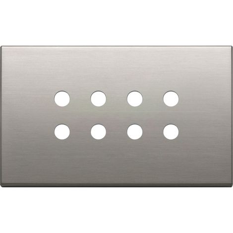 VIMAR - 22694.RN.11 Placca 4Mx8 Tondo nichel spazzolato