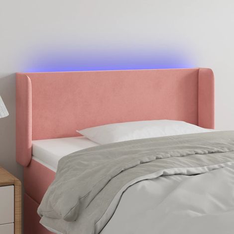 Tête de lit à LED Rose 93x16x78/88 cm Velours (1/5)