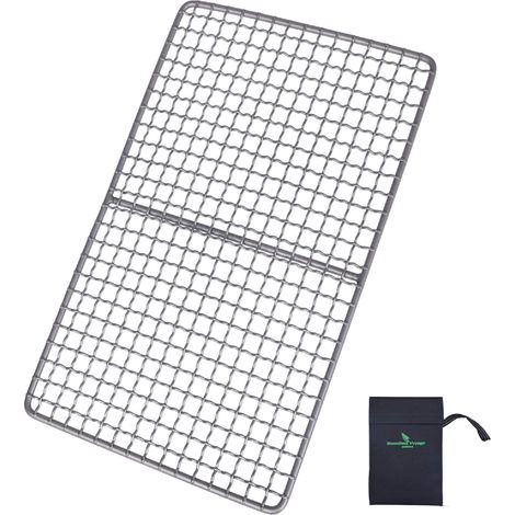 Titanium Charbon De Barbecue Filet De Grill Ultra Léger Cuisson Grille De Refroidissement Cuisson Rôtissage Ustensiles De Cuisine pour Camping 119 g (1/4)