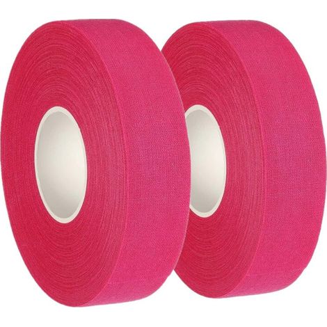Eishockey-Griffband, abriebfest und rutschfest, für Schlägergriffe, 2,5 cm x 25 m, rosarot, 2er-Pack (1/5)