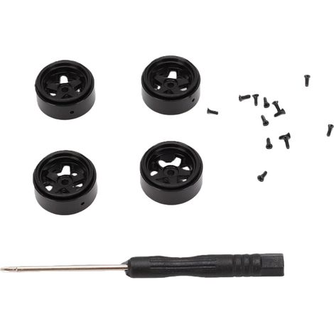 Ensemble de Moyeux de Roue en Alliage d'aluminium 4 Pièces Moyeu de Voiture RC 1/30 à Cinq Rayons pour Remplacement de Pneu SCX30 Beadlock (1/5)