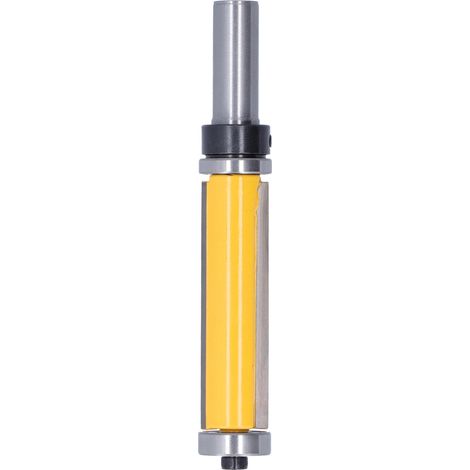Fraise à trimmer affleurante double roulement haut bas carbure acier rapide argent jaune 3/4in 2-1/2in queue 12mm coffret 1 (1/5)