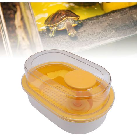 Aquarium Écologique pour Tortues avec Filtre et Système de Drainage - Idéal pour la Maintenance des Tortues d'Eau - Jaune (1/5)