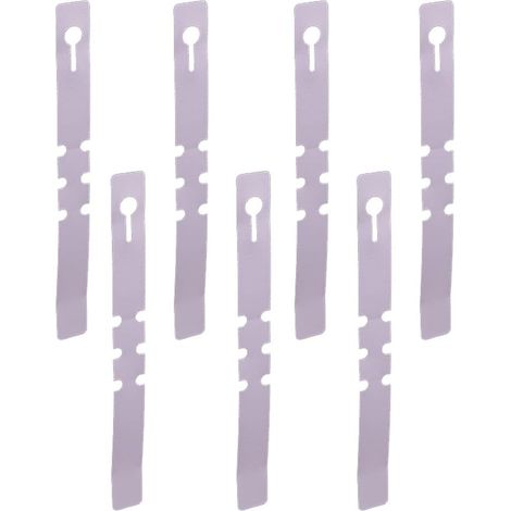 Lot de 100 étiquettes de plantes en plastique blanc réglables à suspendre autour des arbres de jardin, étiquettes de nom pour graines, légumes, fleurs en pot, jardinage, 2 x 21 cm (1/5)