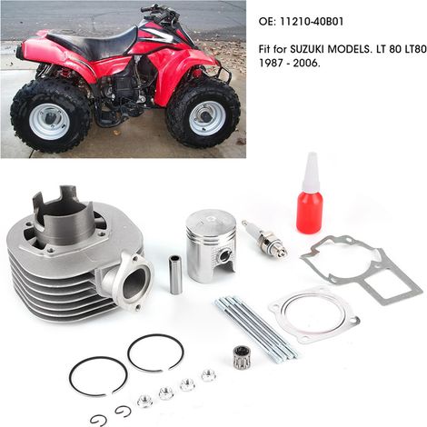 Zylinder-Kolben-Satz kompatibel mit SUZUKI LT 80 LT80 1987-2006 11210-40B01 (exklusiv im Überseelager erhältlich) (1/5)
