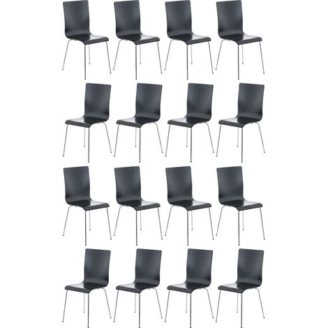 Lot de 16 chaises visiteur Pepe en bois Noir (1/5)