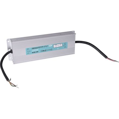 Barcelona Led – Transformateur étanche 12V 200W IP67 – Protection contre court-circuit – Pour chantiers humides – Tension de sortie 12V DC (1/6)