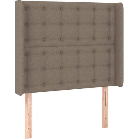 Maison Exclusive - Kopfteil mit Ohren Taupe 93x16x118/128 cm Stof (1/5)