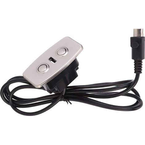 5 V, 2 A Interrupteur de siège, commande de canapé inclinable électrique, télécommande à deux boutons, interrupteur à bouton poussoir avec ports USB (1/5)