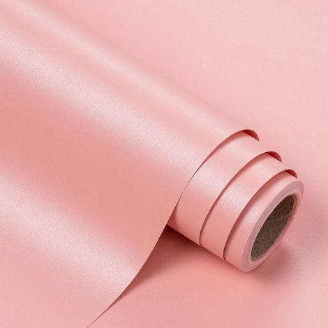Green Mobility-Papier peint autocollant - Imperméable - Convient pour les meubles, cuisines, murs, tables, placards, plans de travail, etc. - 40 cm x 5 m - Rose mauve