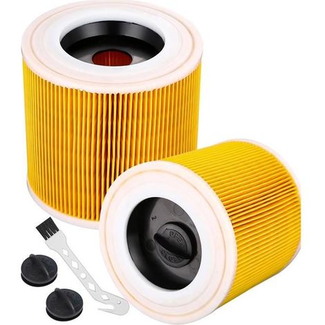 Lot de 2 filtres cartouche Karcher WD3 – Compatible WD2, WD3, MV3 – Kit extension