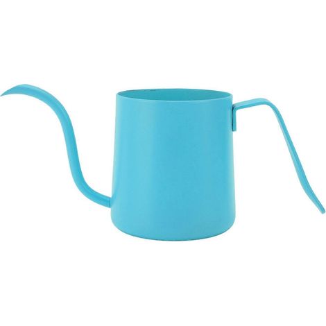 Bouilloire à filtre 250 ml, acier inoxydable 304, bec verseur col de cygne, cafetière, théière, forme allongée, égouttoir étroit, bleue