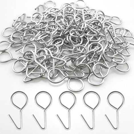 120 Pièces Crochet S Acier Inoxydable,Crochet Multifonctions Mini Connecteurs Crochets en Métal pour Artisanat DIY Pendaison Bijoux, Porte-Clés et Étiquettes (28 x 8 mm) (1/5)