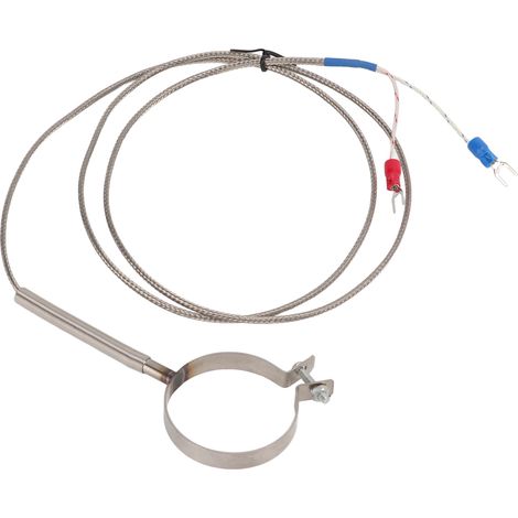Sonde thermocouple filetée, plage 0‑400°C, haute précision pour régulateur de température, 1 m de long, application industrielle (1/5)